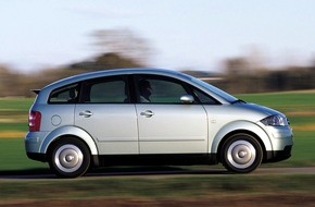 Audi AG: Vom Erfinder des TDI: Der 2-millionste Audi-Diesel - ein A2 1.2 TDI / 20 Jahre Dieseltechnologie von Audi / 44 Prozent aller neuen Audi mit TDI ausgestattet