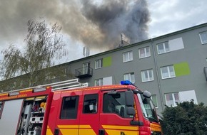 Feuerwehr Dresden: FW Dresden: Person verstirbt bei einem ausgedehnten Wohnungsbrand