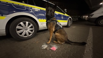 Hauptzollamt Bielefeld: HZA-BI: Zollhund "Skadi" mit feinem Näschen Bielefelder Zöllner finden Drogen bei Fahrgast im Reisebus