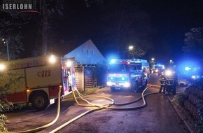 Feuerwehr Iserlohn: FW-MK: Brennholzlager brannte im Wald