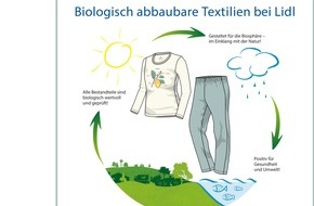 Lidl: Innovative Produktentwicklung: Biologisch abbaubare Textilien mit Aufdruck bei Lidl