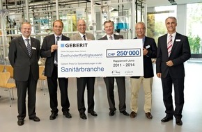Geberit Vertriebs AG: Jubiläum 10 Jahre Geberit Informationszentrum GIZ in Jona / Lancierung «Geberit Preis für Spitzenleistungen in der Sanitärbranche»