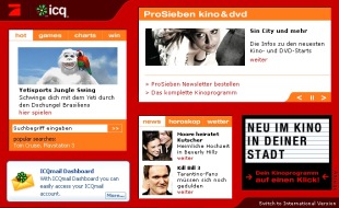 ProSiebenSat.1 Digital GmbH: IVW: ProSieben.de springt mit 69 Millionen Visits auf Platz 4 / Kooperation mit ICQ / Halbe Milliarde Klicks für ProSiebenSat.1 Networld