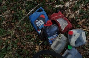 Polizeidirektion Bad Segeberg: POL-SE: Bilsen - Umweltsünder entsorgen mehrere Kanister mit Altöl - Polizei sucht Zeugen