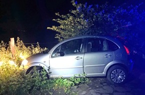 Kreispolizeibeh&ouml;rde Oberbergischer Kreis: POL-GM: Flucht vor der Polizei endet im Gr&uuml;nstreifen