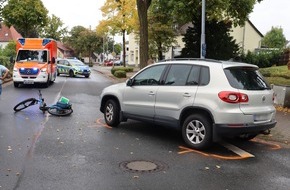 Kreispolizeibehörde Herford: POL-HF: Radfahrer bei Unfall schwer verletzt- Tiguan-Fahrer missachtet Vorfahrt