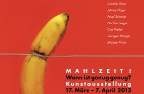 RothusHalle: Wollen Sie uns bei der Lösung helfen oder gehören Sie zum Problem? / Kunstausstellung «Mahlzeit!» vom 17. März - 7. April 2013, RothusHalle in Solothurn (BILD)