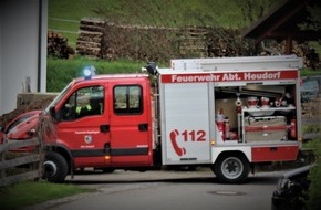 Freiwillige Feuerwehr Eigeltingen: FW Eigeltingen: Feuerwehr-Einsatz in Heudorf (Hegau)