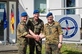 Unterstützungsbereich der Bundeswehr - Presse- und Informationszentrum: Neue Spitze im Multinational Medical Coordination Centre - Europe