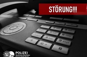 Kreispolizeibehörde Ennepe-Ruhr-Kreis: POL-EN: Schwelm- Achtung! Störung der Telefonanlage