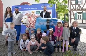 Hessisches Polizeipräsidium Einsatz: POL-HBPP: Enthüllung des Hessentagslöwens läutet zum Schlussspurt ein; Gelungener Auftakt am 4. Mai vor dem historischen Rathaus in Pfungstadt