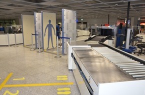 Bundespolizeidirektion Flughafen Frankfurt am Main: BPOLD FRA: Erfolgreicher Testlauf neuer Luftsicherheitskontrollspuren am Flughafen Frankfurt am Main - Bundespolizei investiert 10 Millionen Euro in den weiteren Ausbau