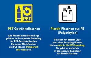 Verein PRS PET-Recycling Schweiz: Medienmitteilung: Milchflaschen können zukünftig im geschlossenen Kreislauf rezykliert werden