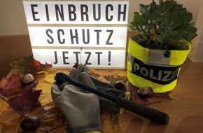 Polizeiinspektion Göttingen: POL-GÖ: (587/2019) +++ Terminerinnerung +++ Polizeiliche Beratungen für wirksamen Einbruchschutz am 24. und 27. Oktober 2019
