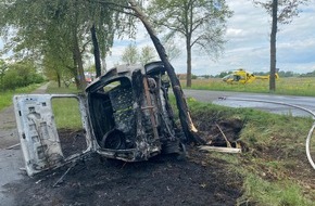 Polizeiinspektion Ludwigslust: POL-LWL: Autofahrer aus brennendem PKW gerettet