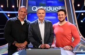 ARD Das Erste: Das Erste / "Quizduell-Olymp" mit Martin Rütter und Paul Panzer sowie Ralf Moeller und Matthias Steiner am Freitag, 13. April 2018, um 18:00 Uhr und 18:50 Uhr