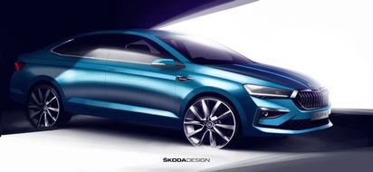 Skoda Auto Deutschland GmbH: ŠKODA AUTO zeigt erste Skizzen des neuen SLAVIA