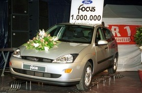 Ford-Werke GmbH: Eine Million Ford Focus in Europa produziert / Erfolgsmodell übernimmt Platz Eins der weltweiten PKW-Verkaufsrangliste