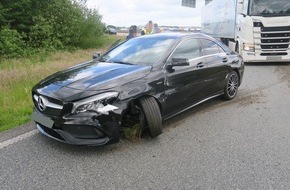 Polizeiinspektion Delmenhorst / Oldenburg - Land / Wesermarsch: POL-DEL: Autobahnpolizei Ahlhorn: Verkehrsunfall mit hohem Sachschaden auf der Autobahn 1 im Bereich der Gemeinde Stuhr