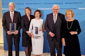 Deutsche Bundesstiftung Umwelt (DBU): "Für Frieden brauchen wir auch eine intakte Umwelt" / Reinhard Mohn-Preis verliehen - Verbindungen zur DBU
