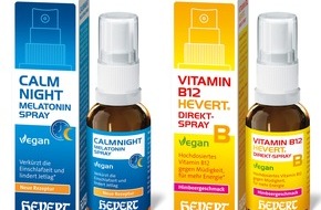 Hevert-Arzneimittel GmbH & Co. KG: CalmNight Melatonin Spray und das neue Vitamin B12 Hevert Direkt-Spray