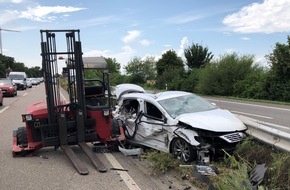 Polizeidirektion Landau: POL-PDLD: Schwegenheim - Schutzengel bei spektakulärem Unfall