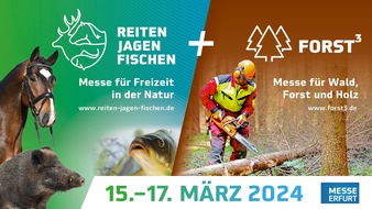 Messe Erfurt: Reiten-Jagen-Fischen und Forst³ vom 15. bis 17. März 2024 in der Messe Erfurt