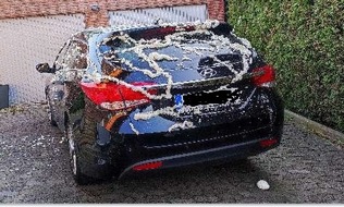Polizeiinspektion Nienburg / Schaumburg: POL-NI: Auto mit Bauschaum beschmiert