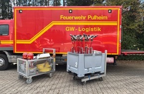 Feuerwehr Pulheim: FW Pulheim: Vegetationsbrand im Hohen Venn - St&auml;dteregion Aachen bittet um Unterst&uuml;tzung, Feuerwehr Pulheim liefert Material