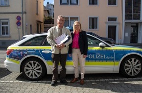 Polizeipräsidium Trier: POL-PPTR: Anja Rakowski bedankt sich für Zivilcourage im Sinne der Kampagne "Wer nichts tut, macht mit"