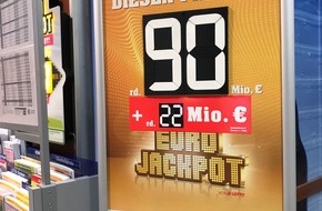 Eurojackpot: Der Traum lebt weiter

Mega-Jackpot von 90 Millionen Euro geht in die nächste Runde