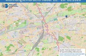 Polizeipräsidium Hamm: POL-HAM: Wohnungseinbruchs-Radar Hamm 22. bis 28. Juni
