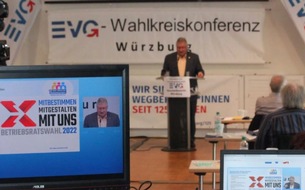EVG Eisenbahn- und Verkehrsgewerkschaft: Weichenstellungen auf der EVG-Wahlkreiskonferenz in Würzburg
