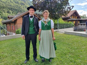 61. Walliser Jodlertreffen in Mörel-Filet. Endlich konnte zämu gejodelt und die neue Tracht präsentiert werden.