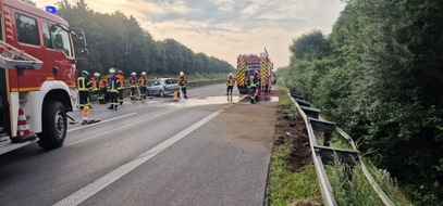 FFW Gemeinde Schwalmtal: FFW Schwalmtal: Technische Hilfeleistung nach Verkehrsunfall