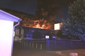 Polizeidirektion Trier: POL-PDTR: Brand des Gebäudes der FH-Trier, Standort Idar-Oberstein und der BBS Idar-Oberstein "Harald-Fissler-Schule"