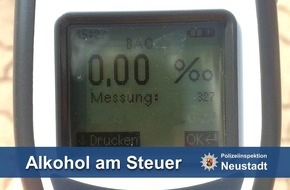 Polizeidirektion Neustadt/Weinstraße: POL-PDNW: Unter Alkoholeinfluß Unfallflucht begangen
