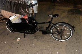 Polizeipräsidium Südhessen: POL-DA: Darmstadt: Lastenrad sichergestellt / Eigentümer gesucht