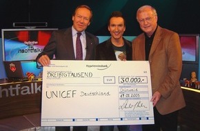TELE 5: 50.000 Euro für UNICEF durch Tele 5 Spendenaktion / Die Tele 5 Zuschauer, Dr. Herbert Kloiber und Prisma Entertainment unterstützen das UNICEF-Projekt ÂSchule in der KisteÂ für Sri Lanka und Aceh