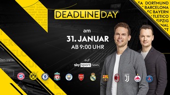 Sky Deutschland: "Deadline Day - das Original": alles rund um die Schließung des Transferfensters am Dienstag live auf Sky Sport News