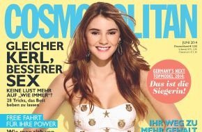 Bauer Media Group, Cosmopolitan: GNTM-Gewinnerin Stefanie Cover Girl und im Exklusiv-Interview mit Cosmopolitan: 
"Ich singe immer laut, egal, wo ich gerade bin"