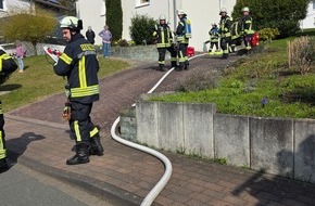 Feuerwehr Ense: FW Ense: gemeldeter Kellerbrand in Niederense / Ursache vermutlich ein technischer Defekt