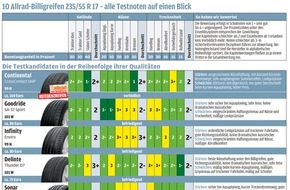 AUTO BILD: AUTO BILD ALLRAD-Reifentest: Billigmodelle aus China gewinnen an Qualität