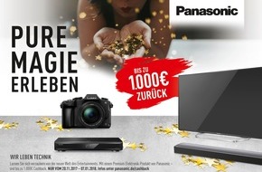 Panasonic Deutschland: Pure Magie erleben - Panasonic läutet mit Cash Back Aktion das Weihnachtsgeschäft ein / Werbekampagne erreicht rund 1 Milliarde Kontakte im Jahresendgeschäft