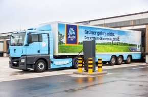 Unternehmensgruppe ALDI SÜD: ALDI SÜD bringt ersten Elektro-Sattelzug mit Kühlung auf die Straße