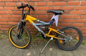 Kreispolizeibehörde Rhein-Kreis Neuss: POL-NE: Ermittler suchen Eigentümer von zwei Kinderfahrrädern