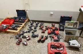 Bundespolizeiinspektion Flensburg: BPOL-FL: Bundespolizei stellt elektrische Werkzeuge sicher
