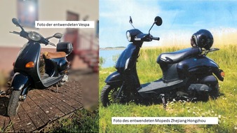 Polizeiinspektion Anklam: POL-ANK: Unbekannte stehlen Mopeds auf Usedom - Polizei sucht Zeugen