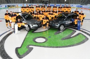 Skoda Auto Deutschland GmbH: SKODA ist offizieller Partner des Eishockey-Turniers Deutschland Cup - KAROQ als VIP-Gast dabei (FOTO)