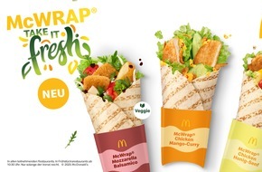 McDonald's Deutschland: #takeitfresh: Die neuen McWrap® Varianten von McDonald's Deutschland